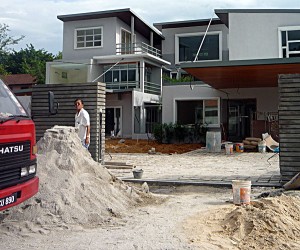 Building site materials construction - sand