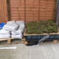 Building DIY - green roof supplies outside at Big Green Home Show