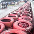 Tire bankshores painted as barriers with protection at Silverstone racetrack:o